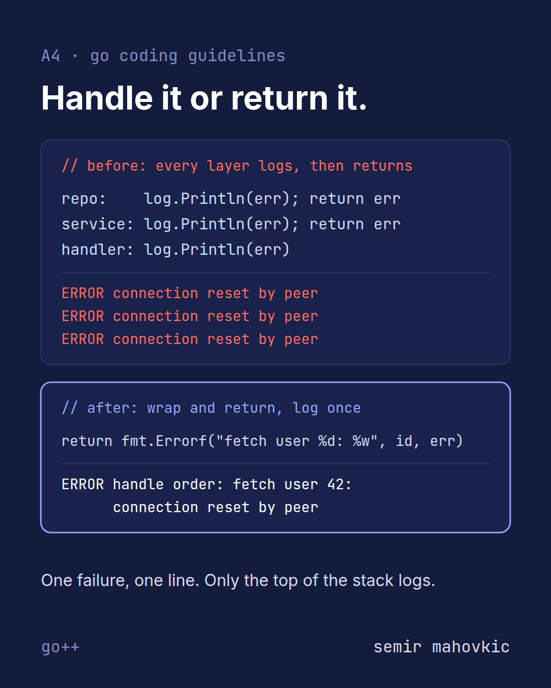 Error handling